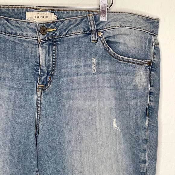 Torrid Skinny Crop Ankle Lace Hem Detail Size 22 #25 - Picture 5 of 8